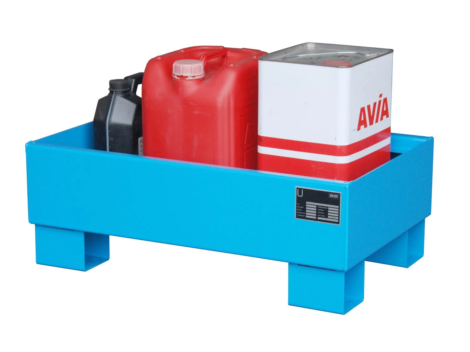 Vasca di contenimento tipo AW60 per fusti senza griglia AW 60-1 RAL 5012 Blu chiaro