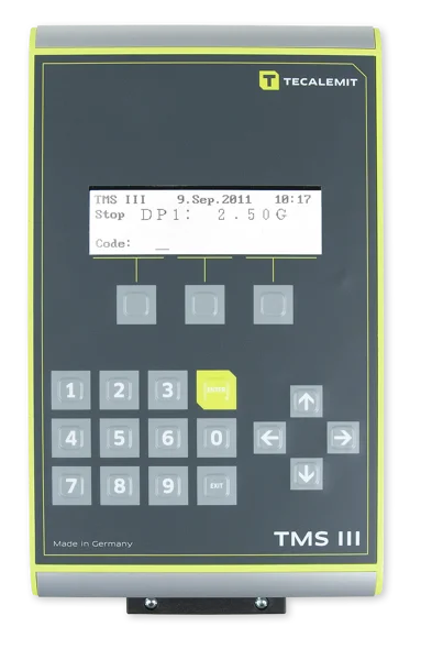 Sistema di gestione dell'olio fresco TMS III, unità centrale, non legalizzabile, display a testo