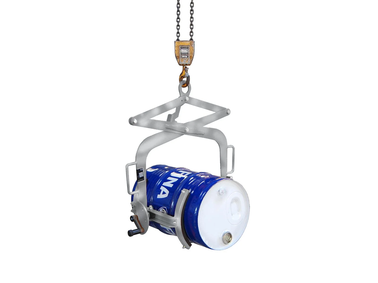 Drum Turning Tongs FWZ for 60 Liters, 320x805x905mm, Hot-Dip Galvanized