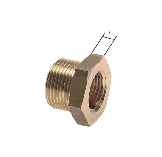Riduttore filetto G 2" esterno – G 1" interno, 16 bar, ottone.