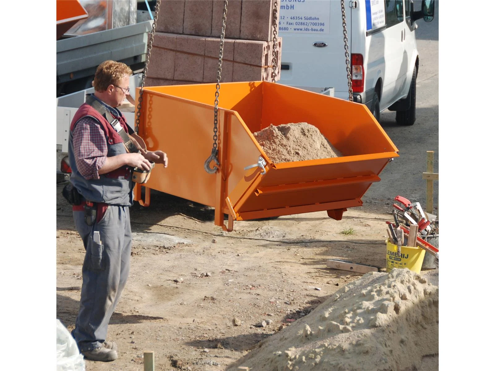 Contenitore per materiali da costruzione BBK 100 1,00 m³ 1515×1070×800 mm