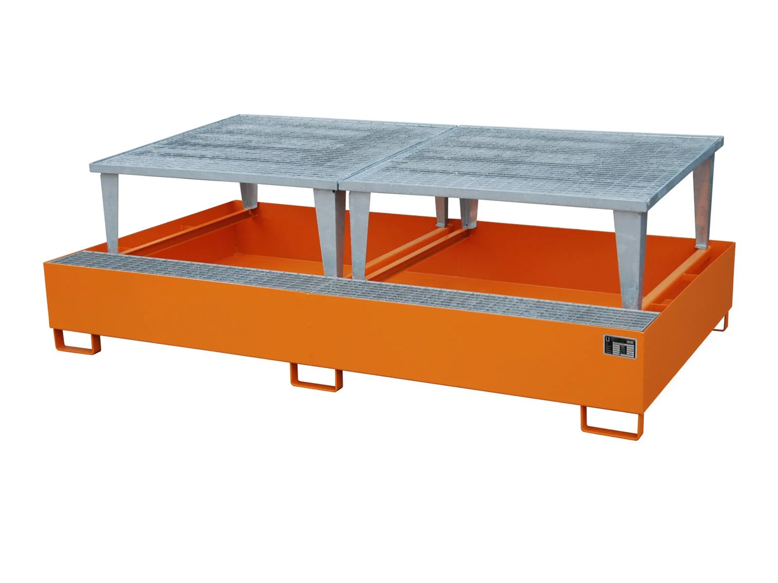 Collection Tray 2650x1460x863mm 1000 Liters Type AWA Painted AWA 1000-2 RAL 2000 Yellow Orange 🟠