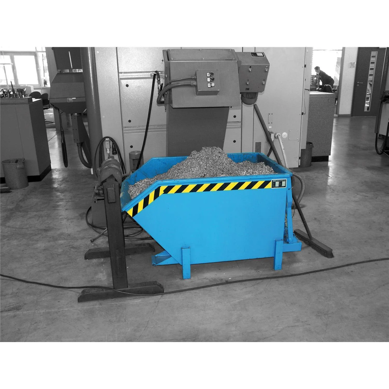Spänebehälter SGU 150 1,50m³ 1640x1280x1090mm RAL 5012 Lichtblau