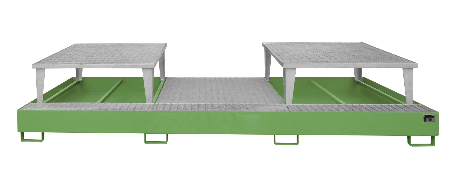 Vasca di contenimento 3850x1460x780 mm 1000 litri Tipo AWA verniciata AWA 32 RAL 6011 Verde reseda