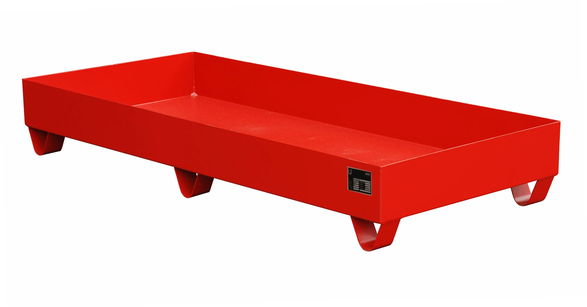 Vasca di raccolta 1800x800x275mm 217 litri Tipo Serie 2000 senza griglia, rot, Aufbewahrungsschale, Metall, Rechteckig, niedrige Höhe