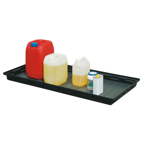 30L Kleingebindeauffangwanne für Flüssigkeiten 980 x 600 x 85 mm 40L Kleingebindeauffangwanne für Flüssigkeiten 1300x 620 x 80 mm mit Gitterrost