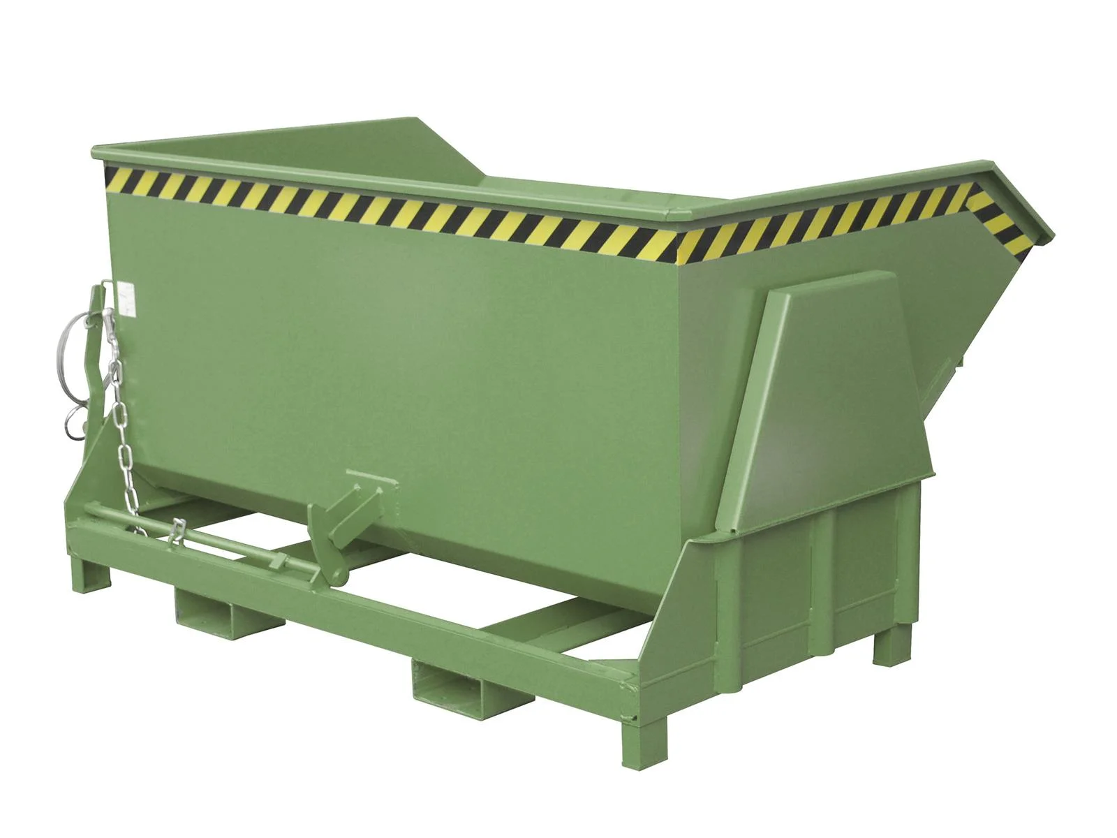Contenitore ribaltabile BK 150, 1,50 m³, 1430 × 1950 × 1070 mm, RAL 6011 verde reseda