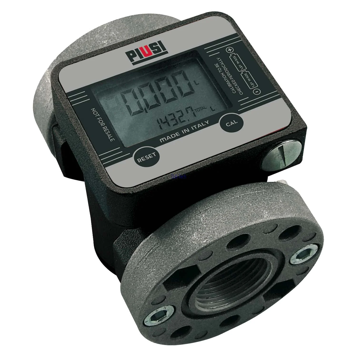 Contatore PIUSI K600/3 da 3/4 di pollice per olio, contatore a ingranaggi ovali, Messgerät, Digitalanzeige, Kalibriertes Display, Bezugsmessung, Rohrflansch-Anschluss