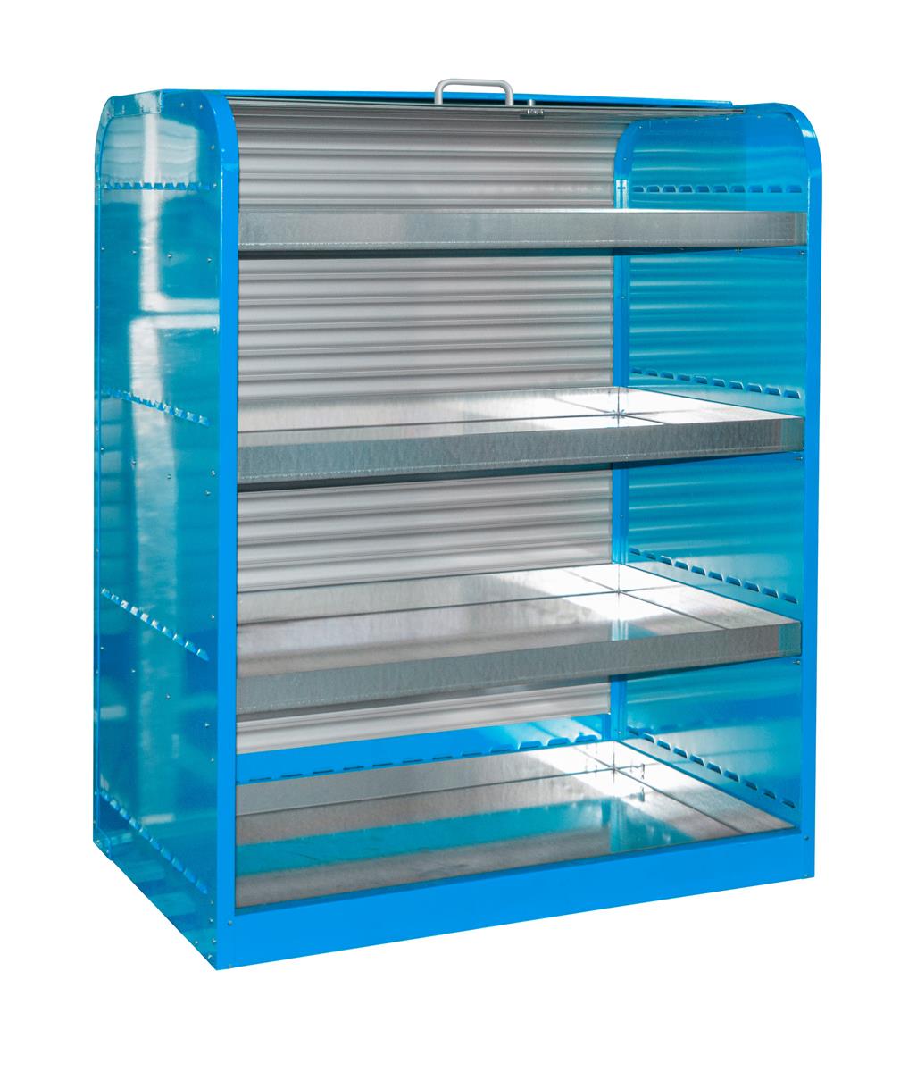Gefahrstoff-Rolladenschrank RSG-4 1300x870x1610mm RAL 5012 Lichtblau