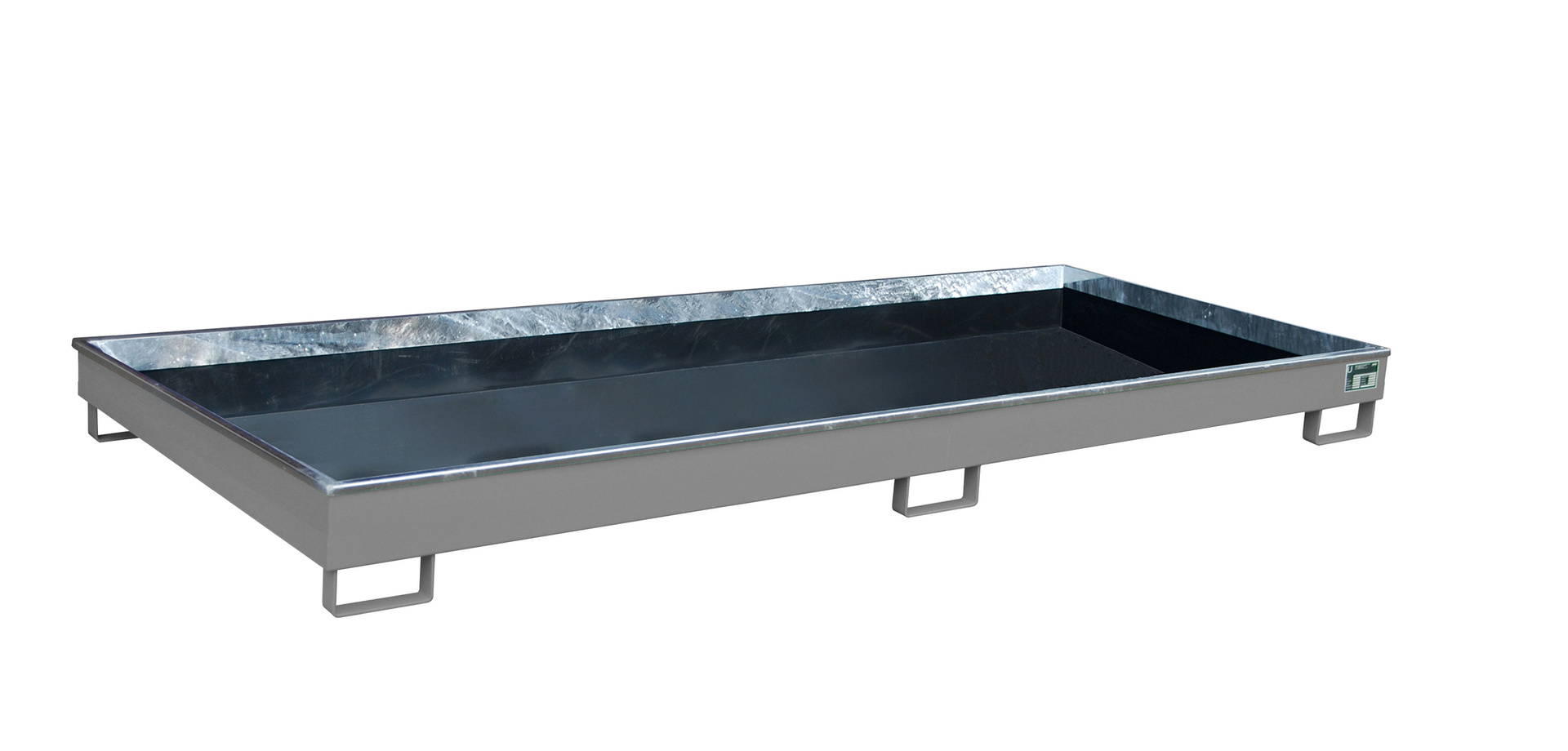 Regalwannen 3265x1315x195mm 240 Liter mit PE-Einsatz RAL 7005 Mausgrau