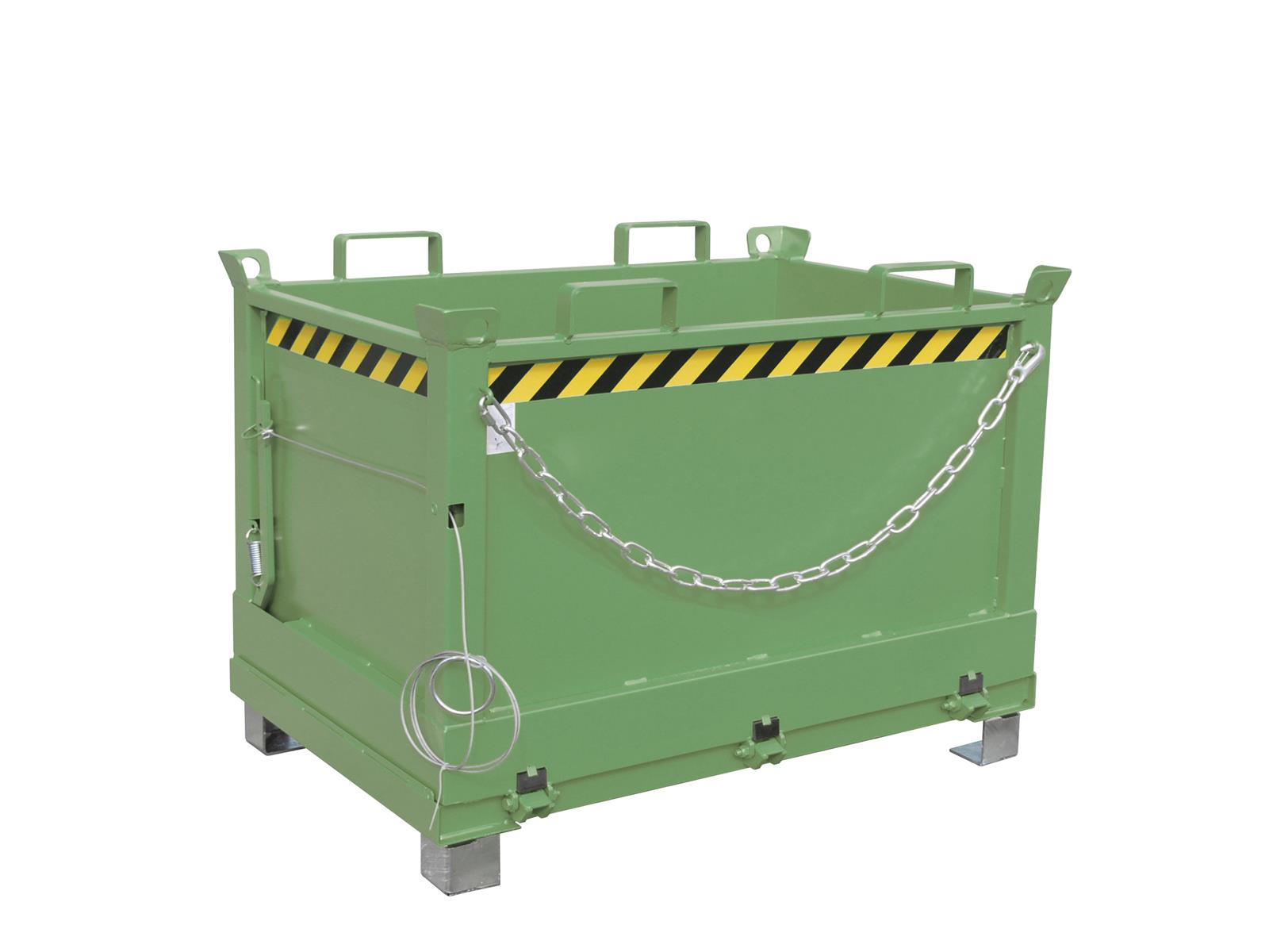 Klappbodenbehälter FB 500 0,50m³ 840x1245x845mm RAL 6011 Resedagrün