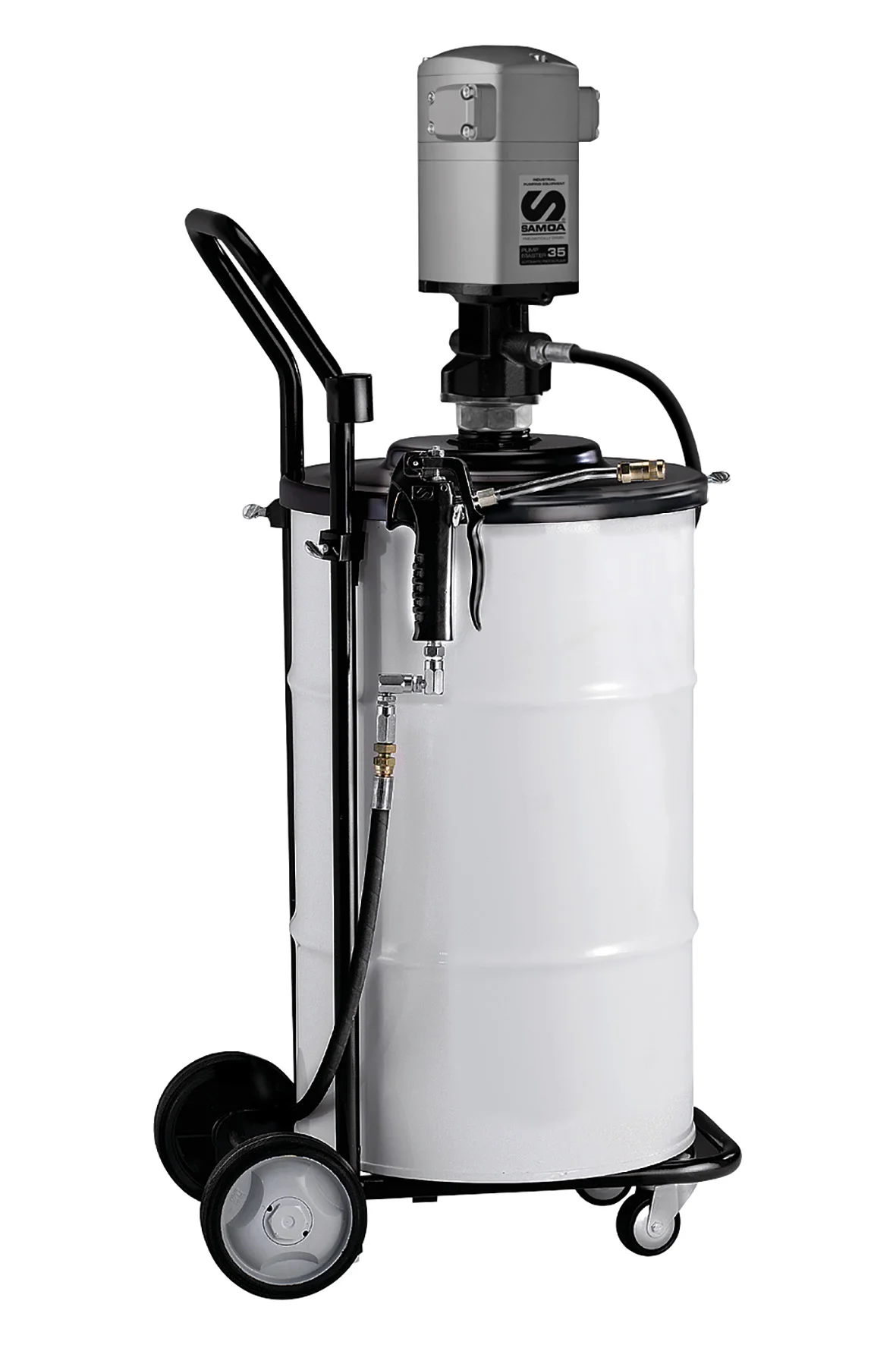 Set di pompe mobili PM35 60:1 per montaggio su fusto da 50 kg SAMOA-Hallbauer