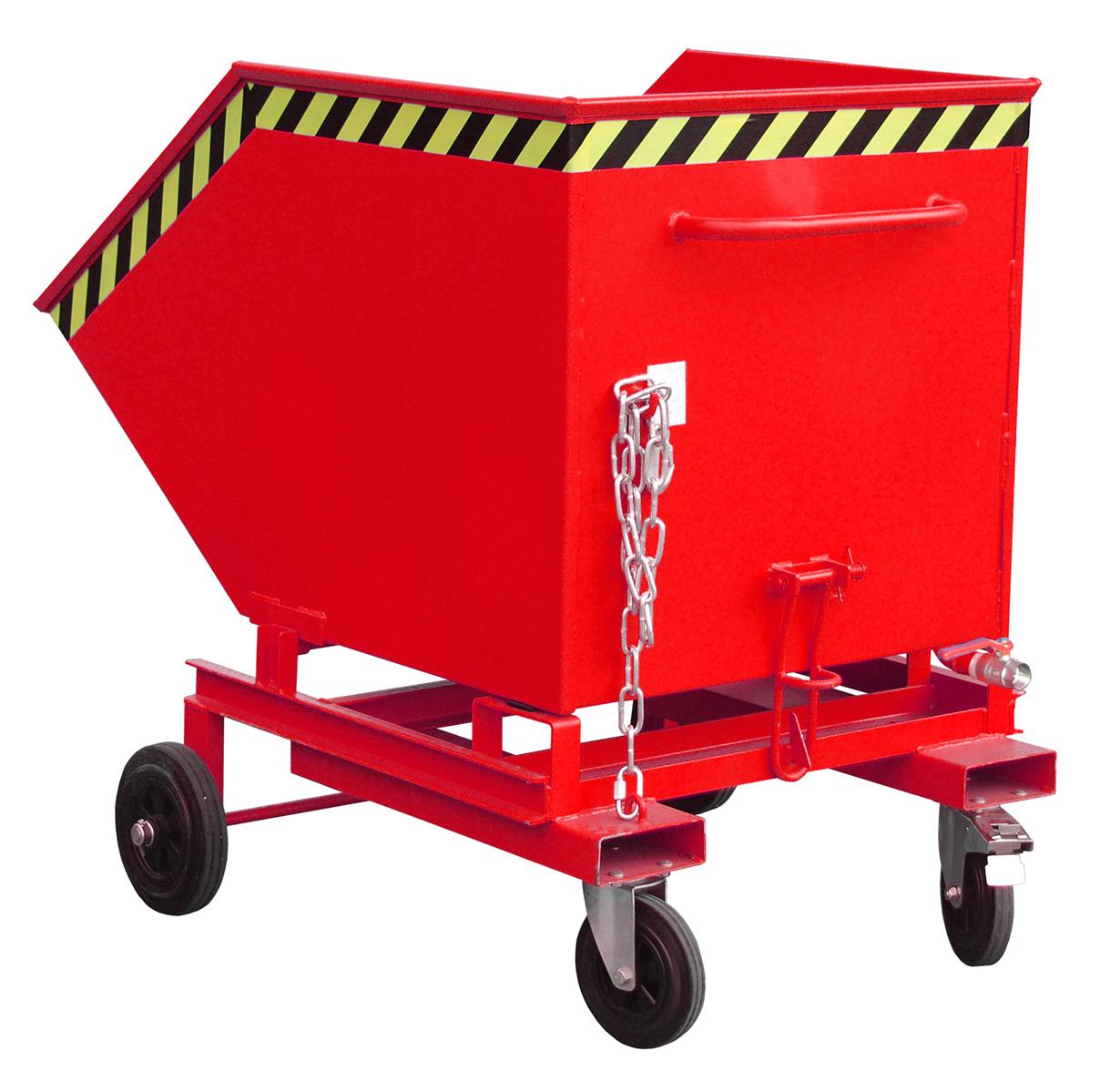 Späne-Kastenwagen SKW-ET 600 Liter 1395x1070x1155mm RAL 3000 Feuerrot