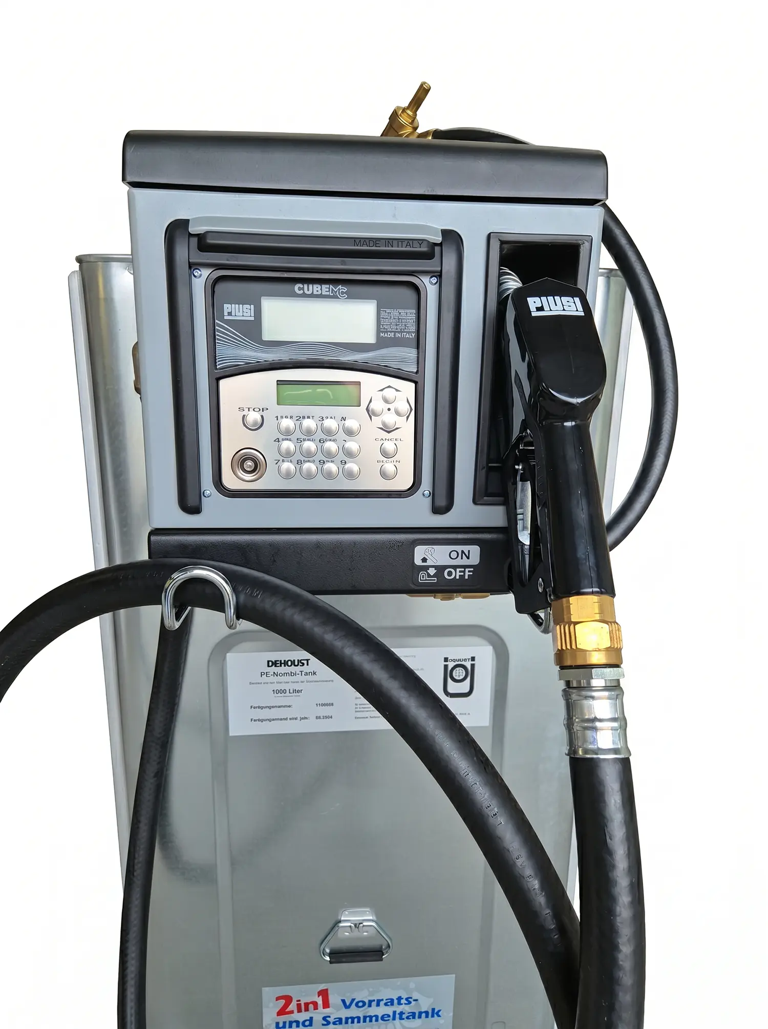 Hoftankstelle 1000L mit Tankmanagementsystem CUBE MC 4m Abgabeschlauch ohne Filter ohne Software