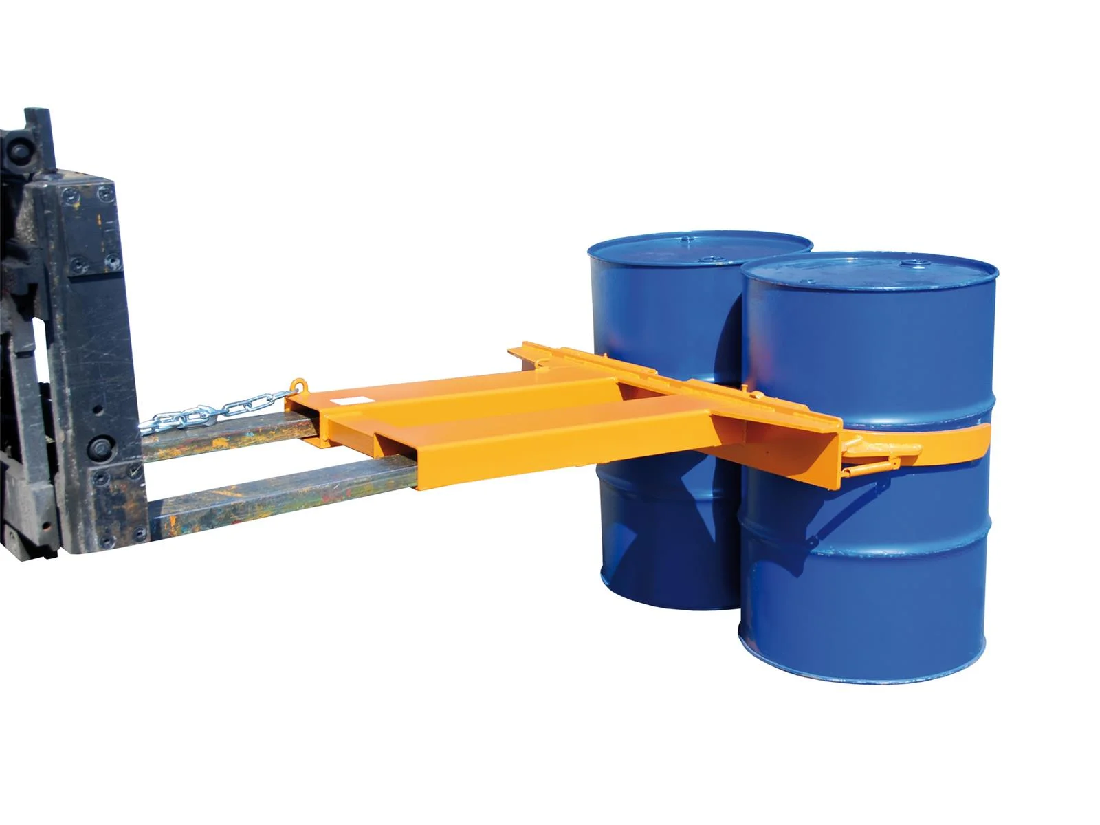 Drum Grabber FK 1320x1230x165mm for 2 Drums RAL 2000 Yellow-Orange