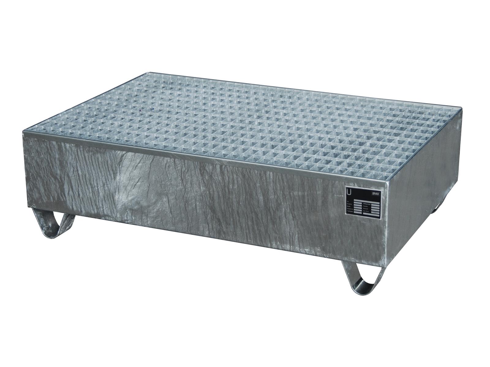 Auffangwanne 1200x800x360mm 215 Liter Typ Serie 2000 ohne Gitterrost feuerverzinkt