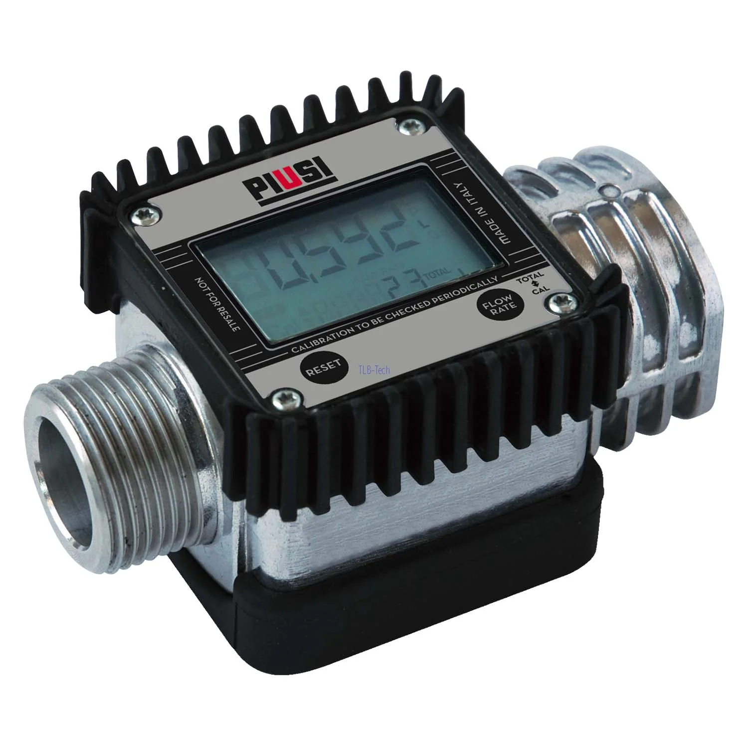 Contatore digitale a turbina K24 in alluminio con display LCD - Piusi, digitaler Zähler, Durchflussmesser, Ventil Sensor, industrieller Messgerät, PIUSI Gerät