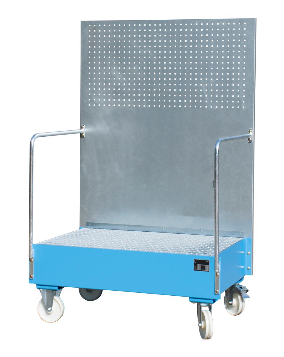 Mobile Drip Tray 870x1290x2015mm 215 Liters TYPE LPW 200-2 RAL 5012 Light Blue 🚛