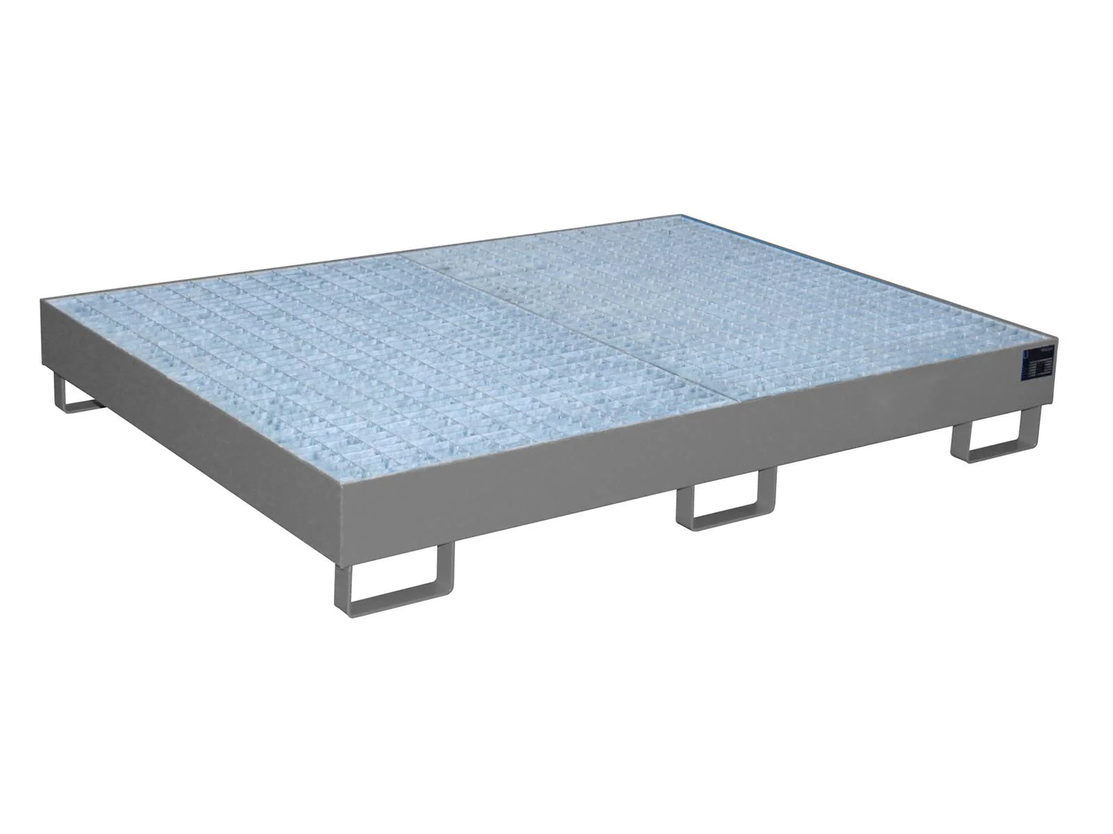 Regalwannen 1750x1300x250mm 240 Liter mit Gitterrost RAL 7005 Mausgrau