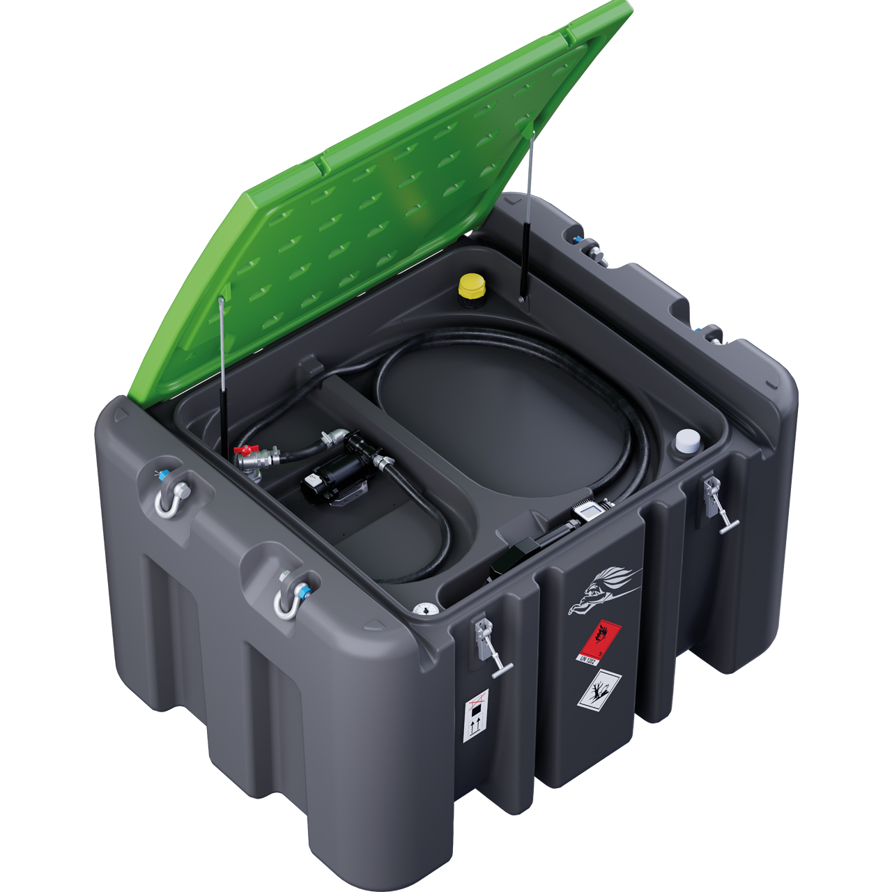 Kingspan TruckMaster® TM970 – Mobile Tankanlage für Diesel (970 Liter) Kingspan TruckMaster® TM970 – Mobile Tankanlage für Diesel (970 Liter) 24V Pumpe mit digitalem Zählwerk