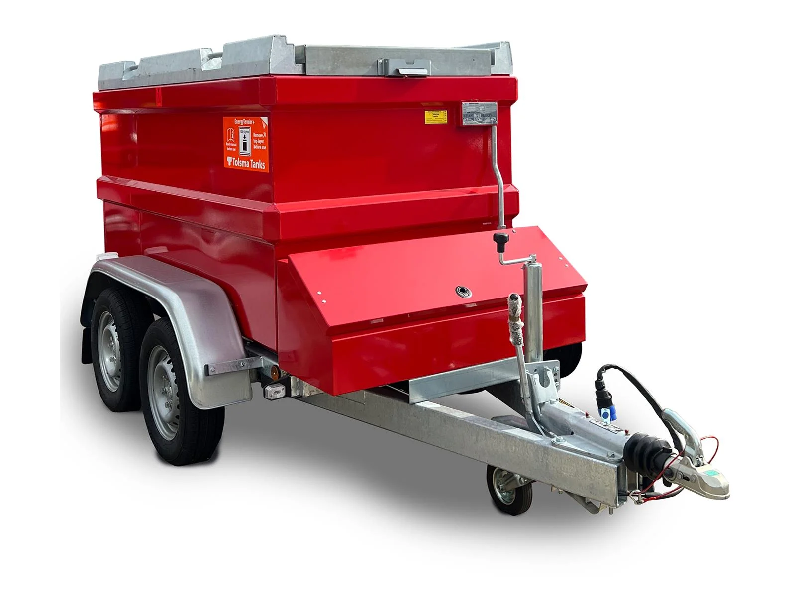 Rimorchio cisterna + impianto cisterna mobile da 995 L KD, traffico autostradale, asse tandem frenato, rimorchio cisterna