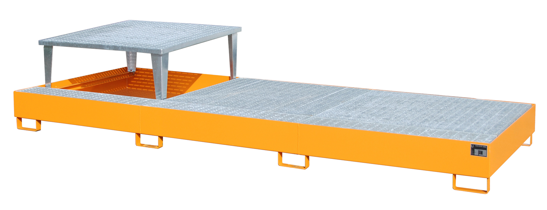 Auffangwanne 3850x1460x780mm 1000 Liter Typ AWA lackiert AWA 31 RAL 2000 Gelborange