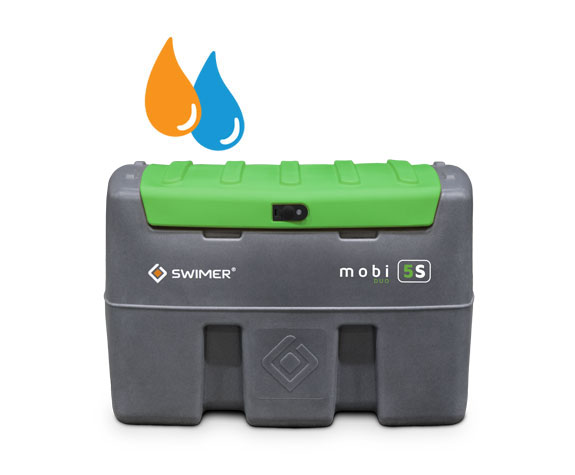 SWIMER - mobi 5S Duo 450 L - mobiler Tank für Diesel (410 L) und AdBlue® Harnstoff (40 L) ohne Zählwerk