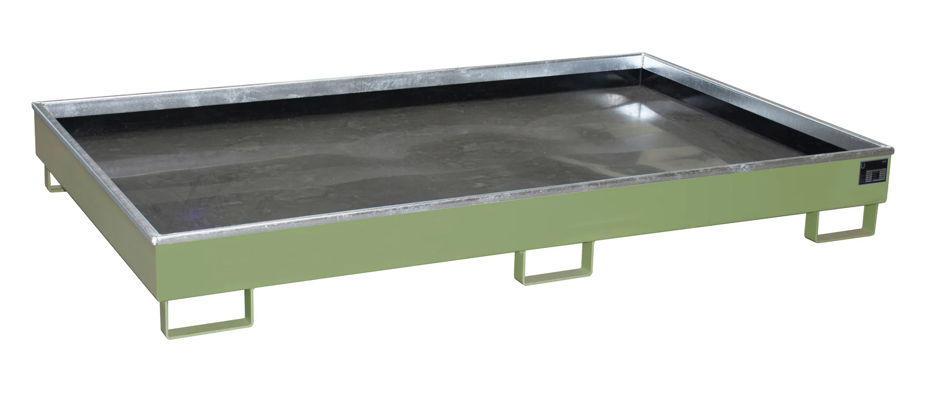Regalwannen 2165x1315x230mm 240 Liter mit PE-Einsatz RAL 6011 Resedagrün
