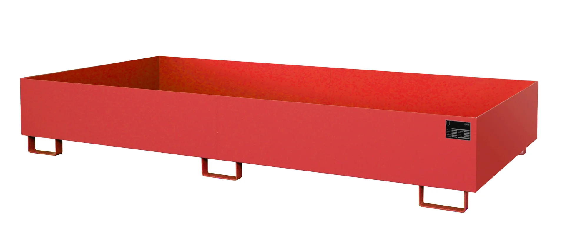 Regalwannen 2650x1300x300mm 540 Liter RAL 3000 Feuerrot