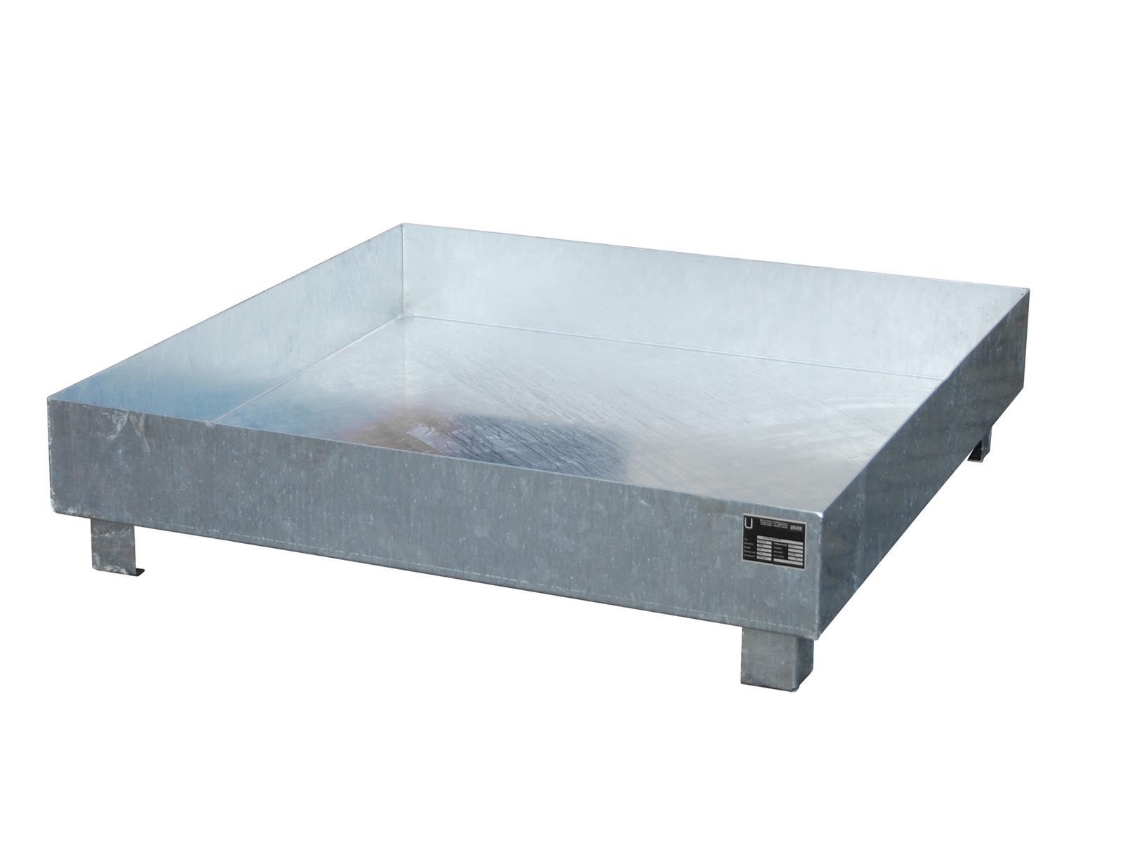 Stahl Auffangwanne 1200x1200x285mm 230 Liter Feuerverzinkt Stahl Auffangwanne 1200x1200x285mm 230 Liter Feuerverzinkt