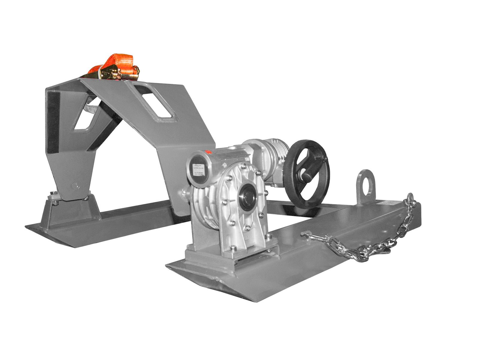 Fasskipper mit Handkurbel 1000x1070x405mm RAL 7005 Mausgrau