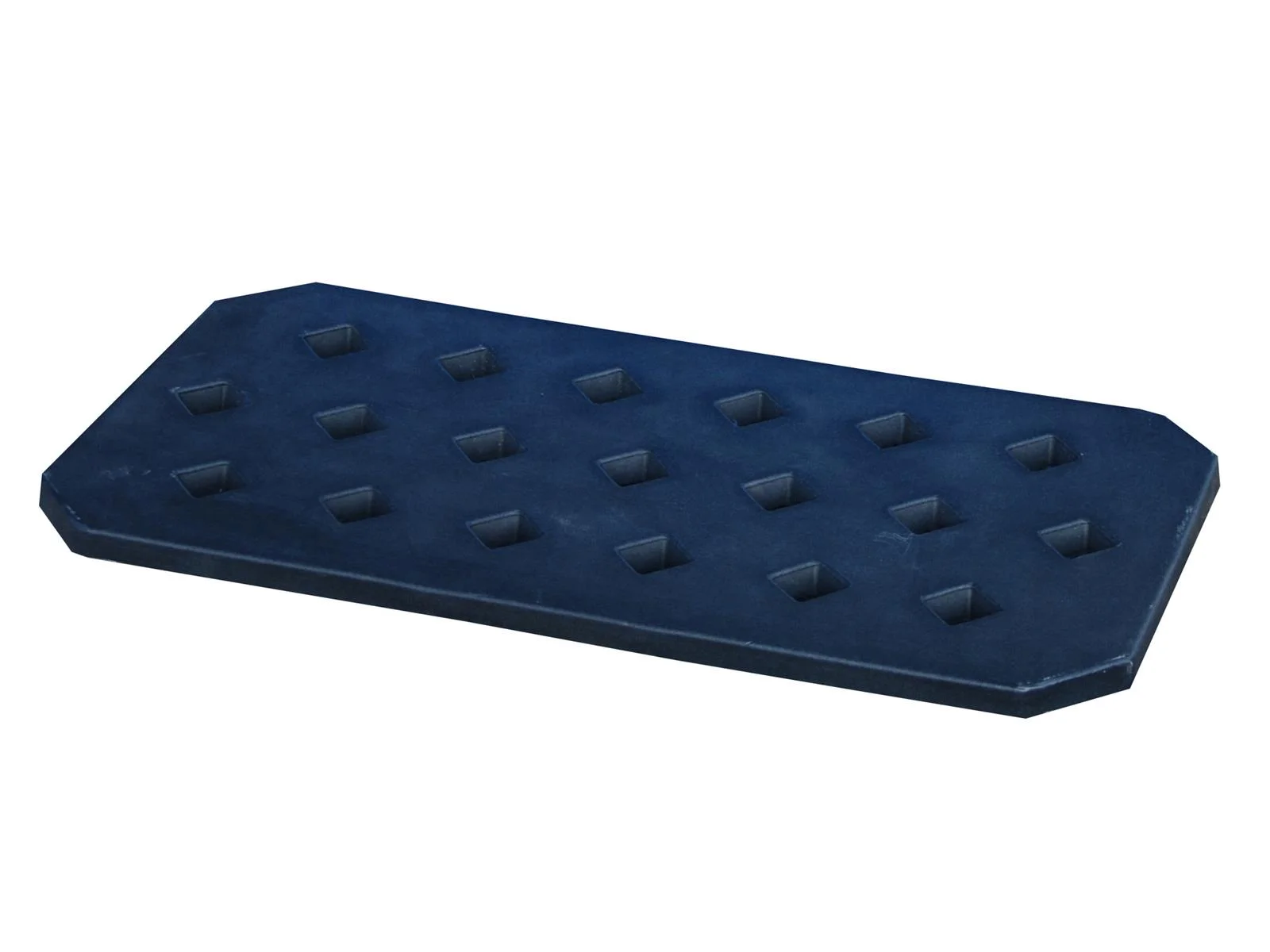 Lochrost LR-PE 30, realizzato in polietilene robusto, versione nera, gummiunterlage, rutschfesteunterlage, platte, musterquadrate, blau