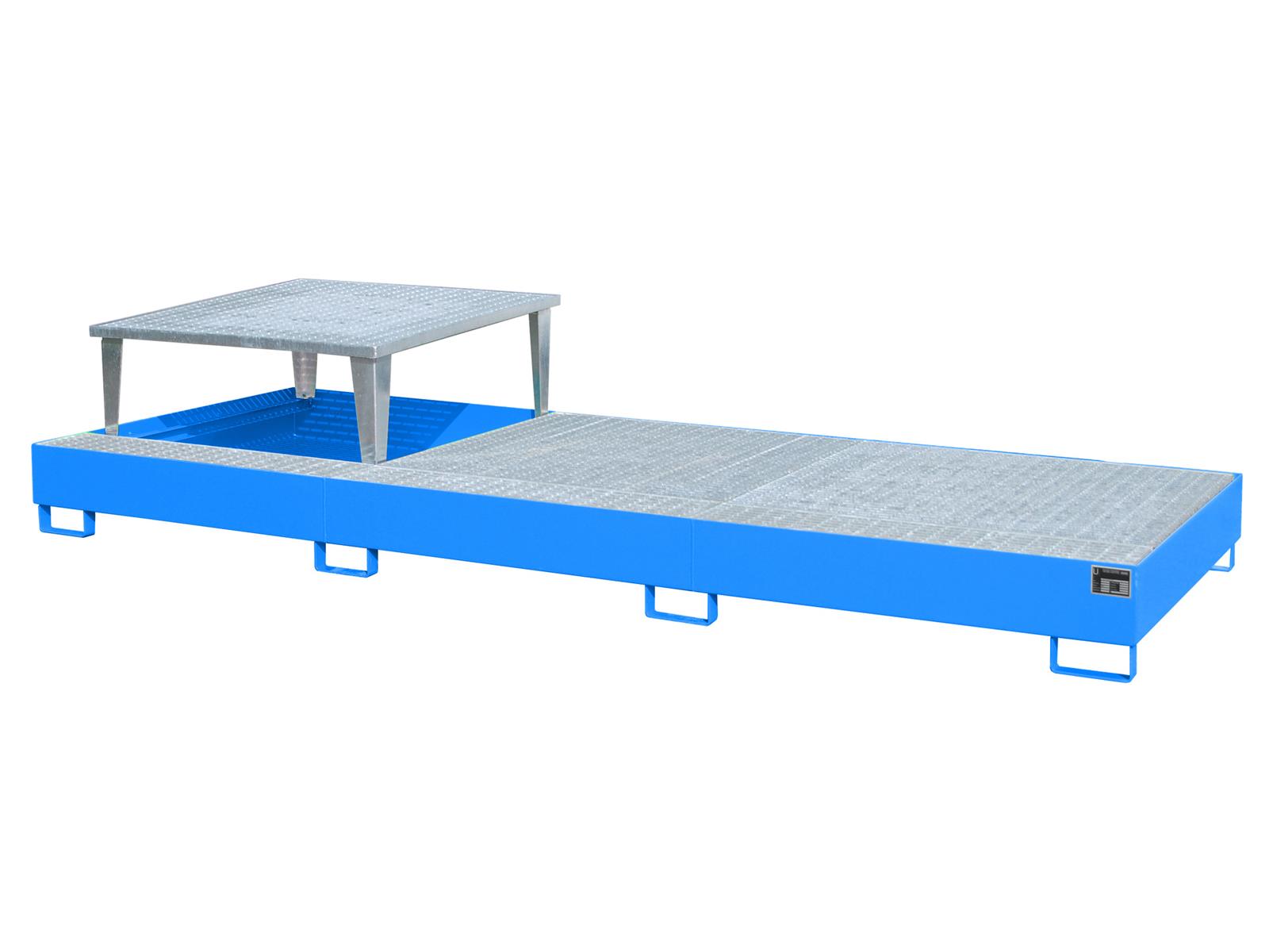 Vasca di raccolta 3850 x 1460 x 780 mm, 1.000 litri, Tipo AWA verniciata, AWA 31 RAL 5012 Blu chiaro