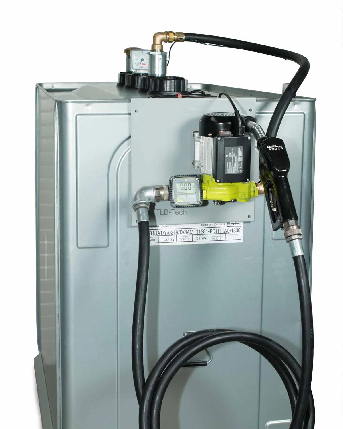 Punto di rifornimento per cortile - SISTEMA - Horn - 1500 litri - Impianto di rifornimento diesel con contatore digitale