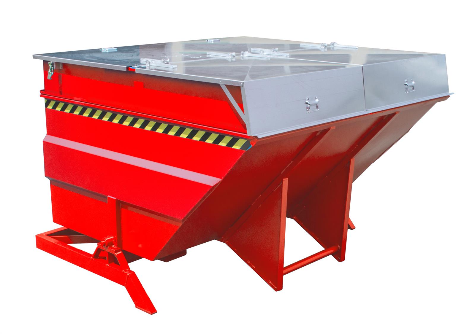 Kippbehälter BKC 400 4m³ 2310x2280x1480mm Großraumbehälter RAL 3000 Feuerrot