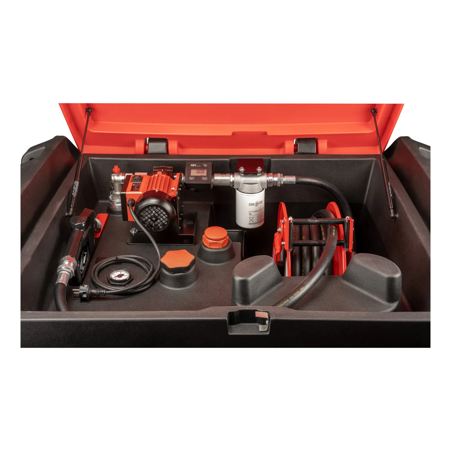 980 L Mobile Tankanlage mobiMASTER 230V Pumpe-mit Schlauchaufroller