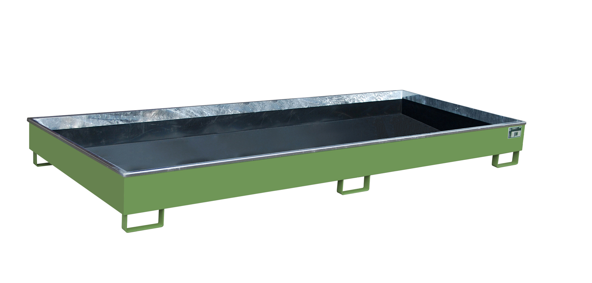 Regalwannen 3265x1315x270mm 540 Liter mit PE-Einsatz RAL 6011 Resedagrün