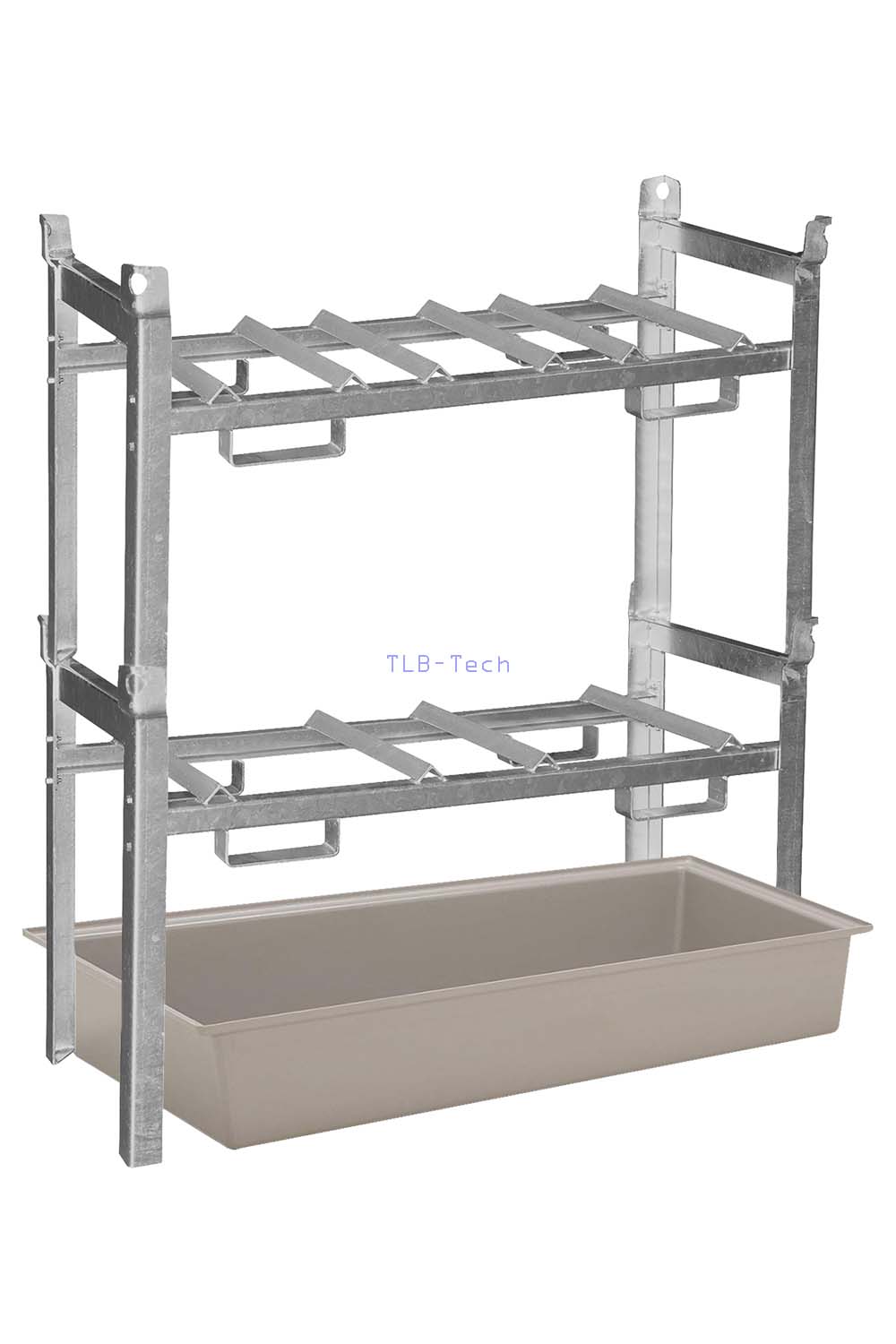 Fassregal mit GFK Auffangwanne für 3 x 60 Liter Fässer bzw. 2 x 200 Liter Fässer Fassregal mit GFK Auffangwanne für 3 x 60 Liter Fässer bzw. 2 x 200 Liter Fässer