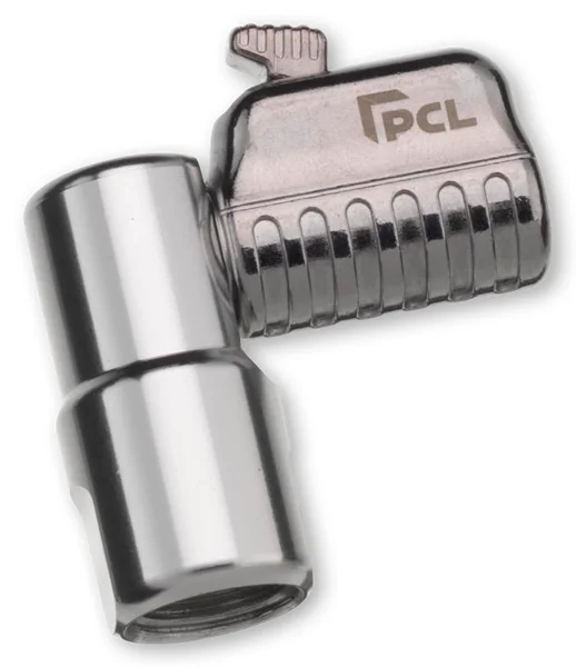 Tappo per valvola di pneumatici One Clip pro A, filetto interno da 1/4" PCL, versione angolata