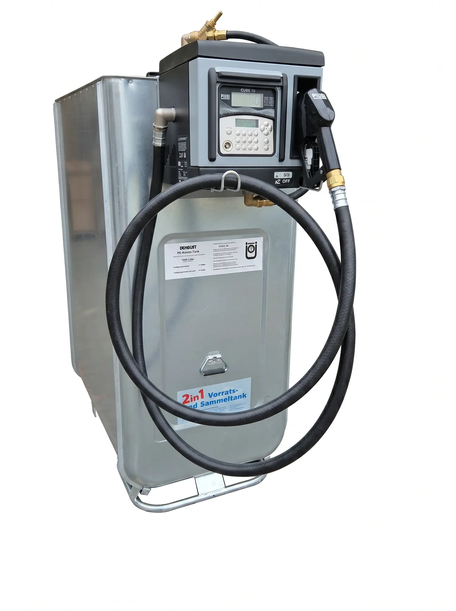 Stazione di rifornimento diesel 1000 litri – con unità PIUSI CUBE 70 MC (premontata)