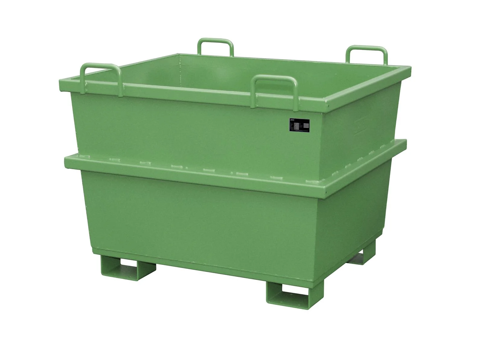 Contenitore universale UC 750 0,75 m³ 1040 × 1200 × 955 mm RAL 6011 Verde reseda