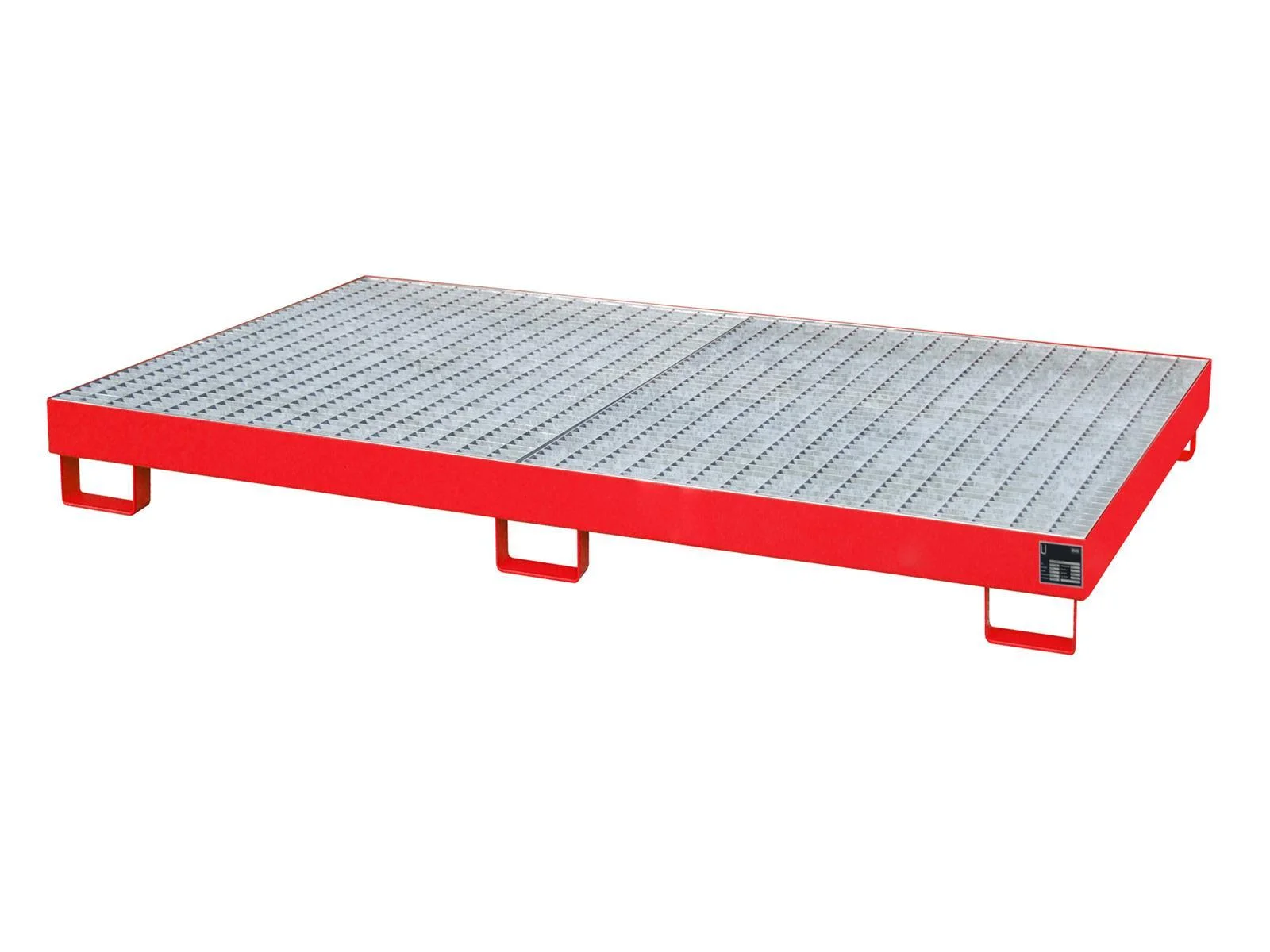 Regalwannen 2150x1300x250mm 240 Liter mit Gitterrost RAL 3000 Feuerrot