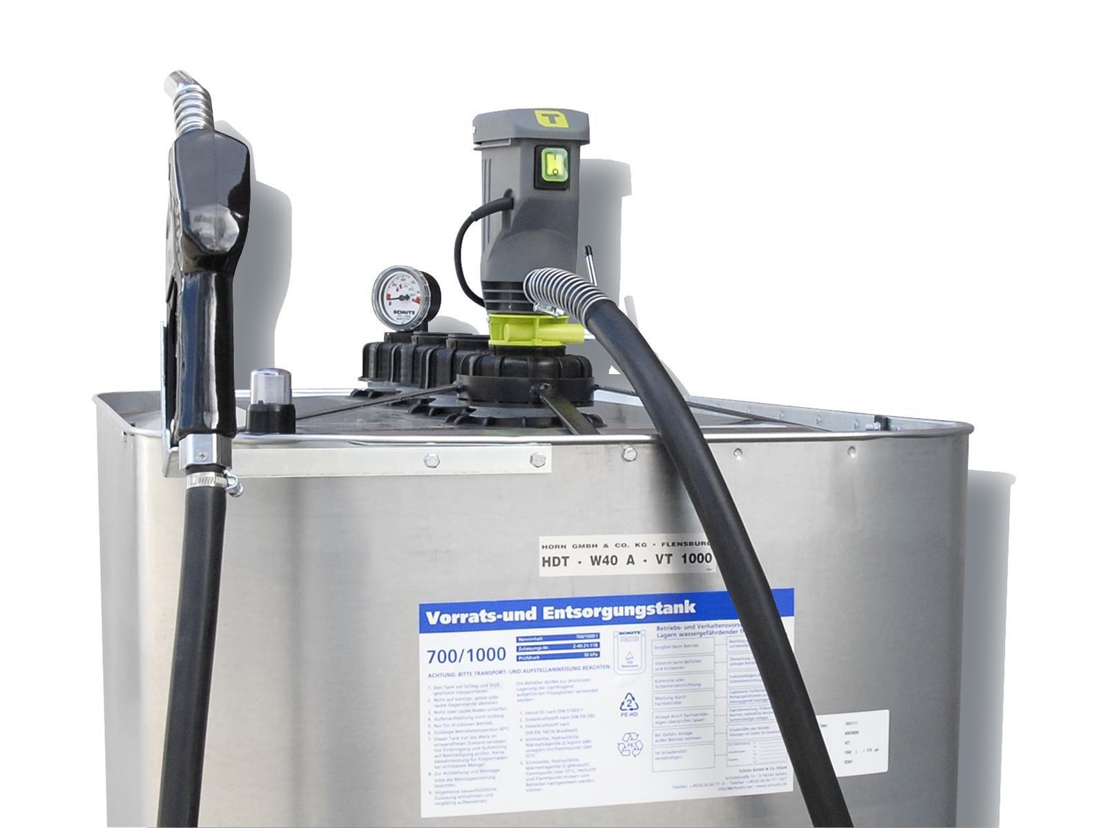 Stazione di rifornimento per cortile - Pacchetto per principianti - Horn - 1000 litri - Impianto di stoccaggio diesel