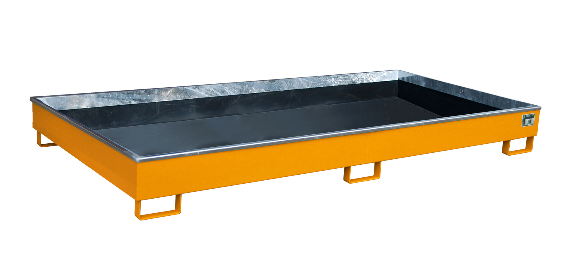 Regalwannen 2665x1315x210mm 240 Liter mit PE-Einsatz RAL 2000 Gelborange