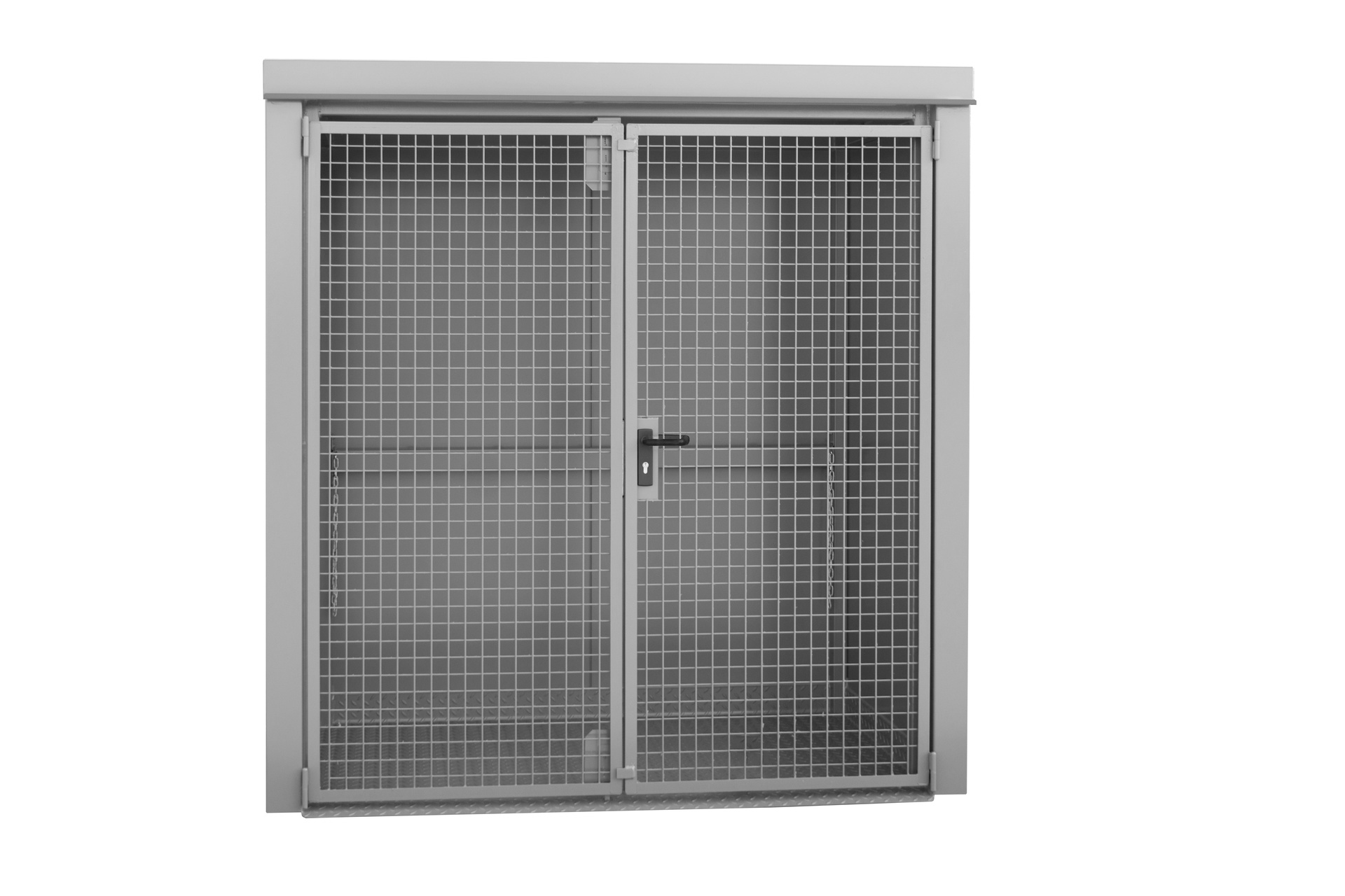 GFC-B Gasflaschen-Container – ohne Trennwand-RAL 7005 (Mausgrau)-M1