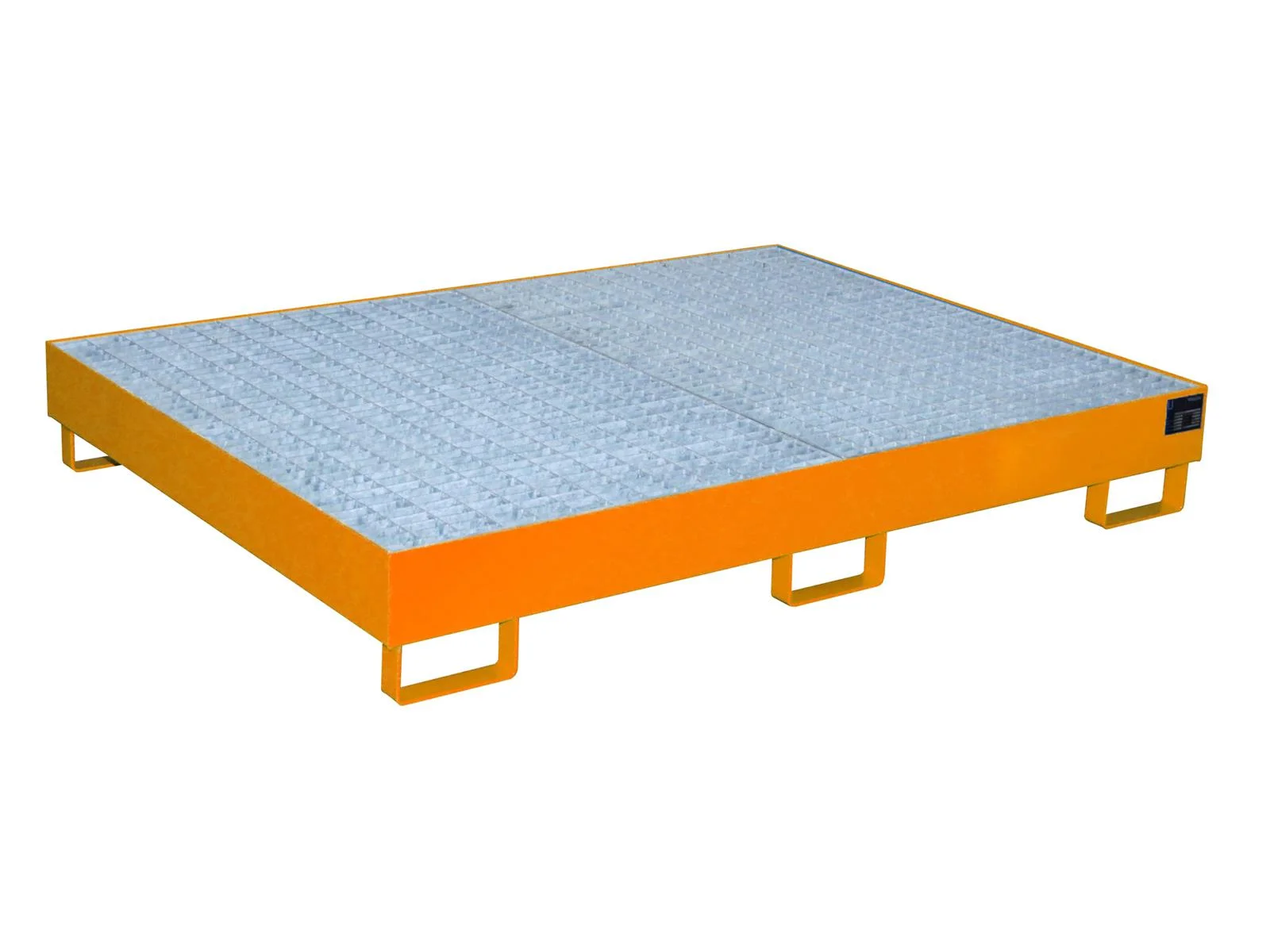 Regalwannen 1750x1300x250mm 240 Liter mit Gitterrost RAL 2000 Gelborange