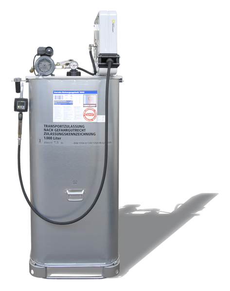 Tankkompaktanlage elektrisch 1000 l, nicht eichtfähig mit Schlauchtrommel eco