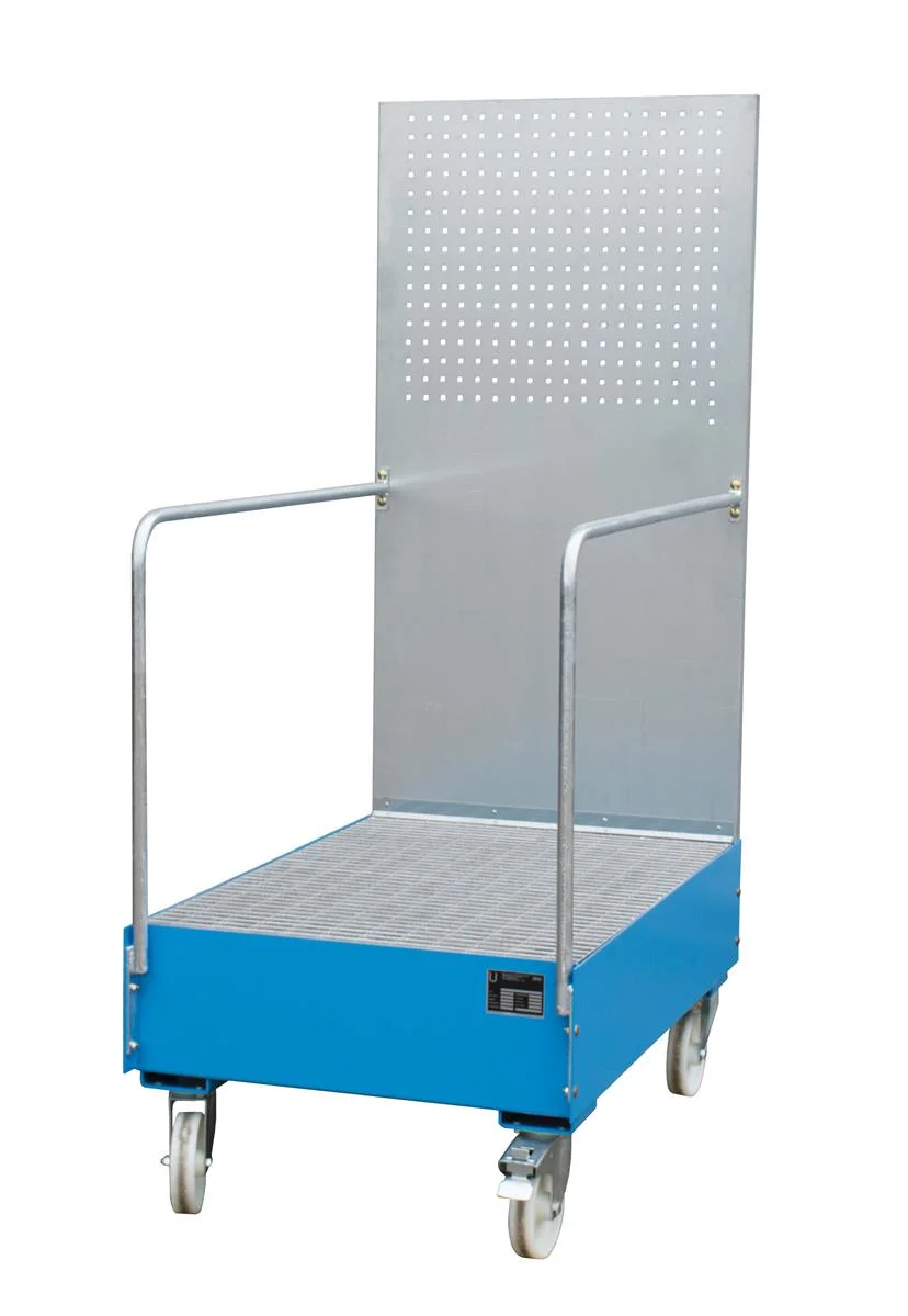 Fahrbare Auffangwanne 1280x800x2015mm 215 Liter TYP LPW 200-3 RAL 5012 Lichtblau