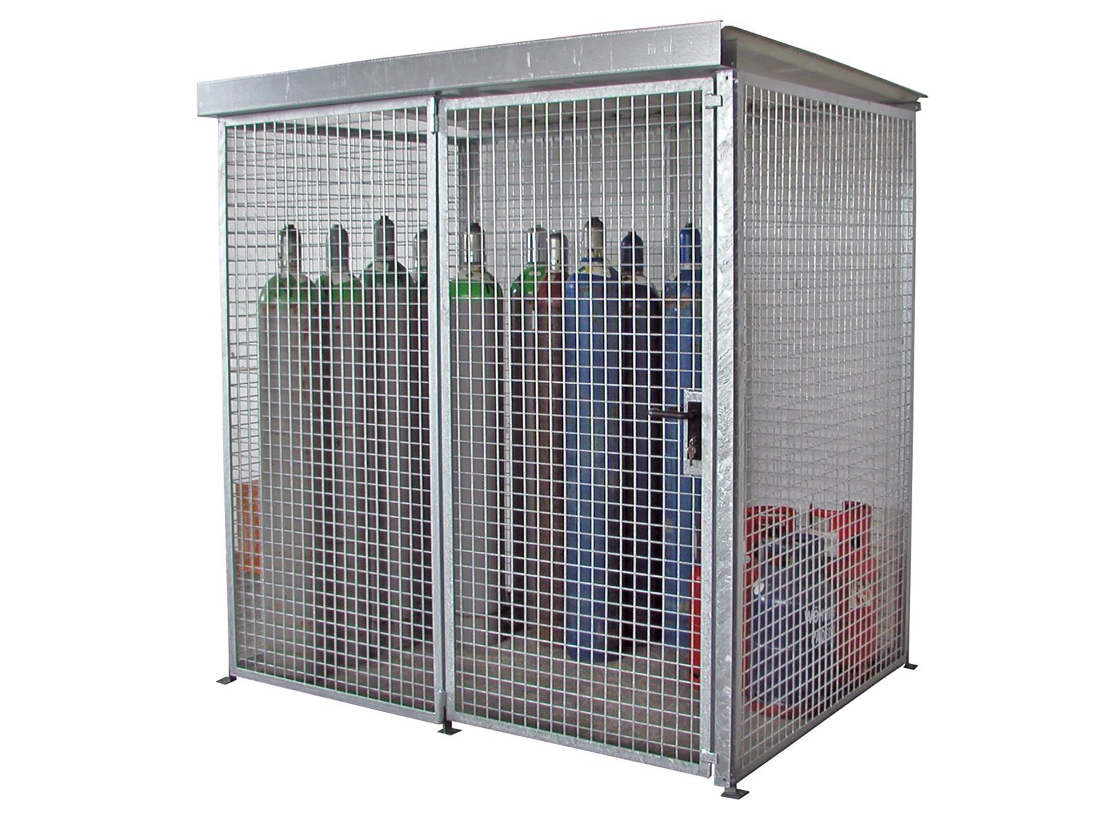 Gasflaschen-Container GFC-M2/D, feuerverzinkt
