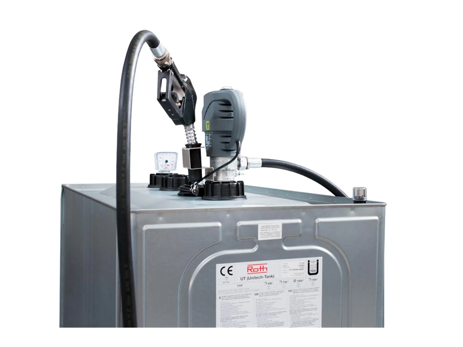 Stazione di rifornimento in cortile - UNI - PLUS - W85 - Ugello - 1000 litri - Impianto di rifornimento diesel